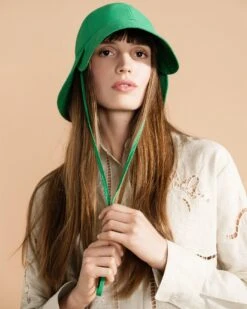 Hansel From Basel: Tulip Bucket Hat - Kelly Green -Azaleas Nyc Store hfb SSDX6754 tulip bucket hat kelly green 3292