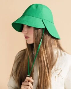 Hansel From Basel: Tulip Bucket Hat - Kelly Green -Azaleas Nyc Store hfb SSDX6754 tulip bucket hat kelly green 3298