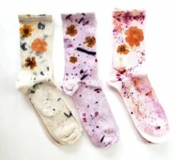Dyekween: Flower Power Cotton Crew Socks - Purple Floral 5 Dyekween: Flower Power Cotton Crew Socks - Purple Floral -Azaleas Nyc Store il fullxfull.3122074802 4ab4