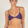 Mikoh: Kaloko 2 Knot Front Bikini Top - Aubergine 1 Mikoh: Kaloko 2 Knot Front Bikini Top - Aubergine -Azaleas Nyc Store kaloko2 top aubergine zuma2 bottom aubergine front 1