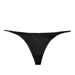 Fleur Du Mal: Silk Satin Luxe V String Thong - Black 5 Fleur Du Mal: Silk Satin Luxe V String Thong - Black -Azaleas Nyc Store luxe v1