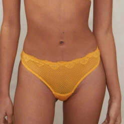 Duet By Timpa: Lace Thong With Keyhole Back - Marigold 5 Duet By Timpa: Lace Thong With Keyhole Back - Marigold -Azaleas Nyc Store m t1