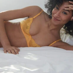 Duet By Timpa: Lace Demi Bra - Marigold 5 Duet By Timpa: Lace Demi Bra - Marigold -Azaleas Nyc Store mari b2