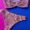 Jade Swim: Demi Bikini Bottom - Mauve Terry 2 Jade Swim: Demi Bikini Bottom - Mauve Terry -Azaleas Nyc Store mauv 1