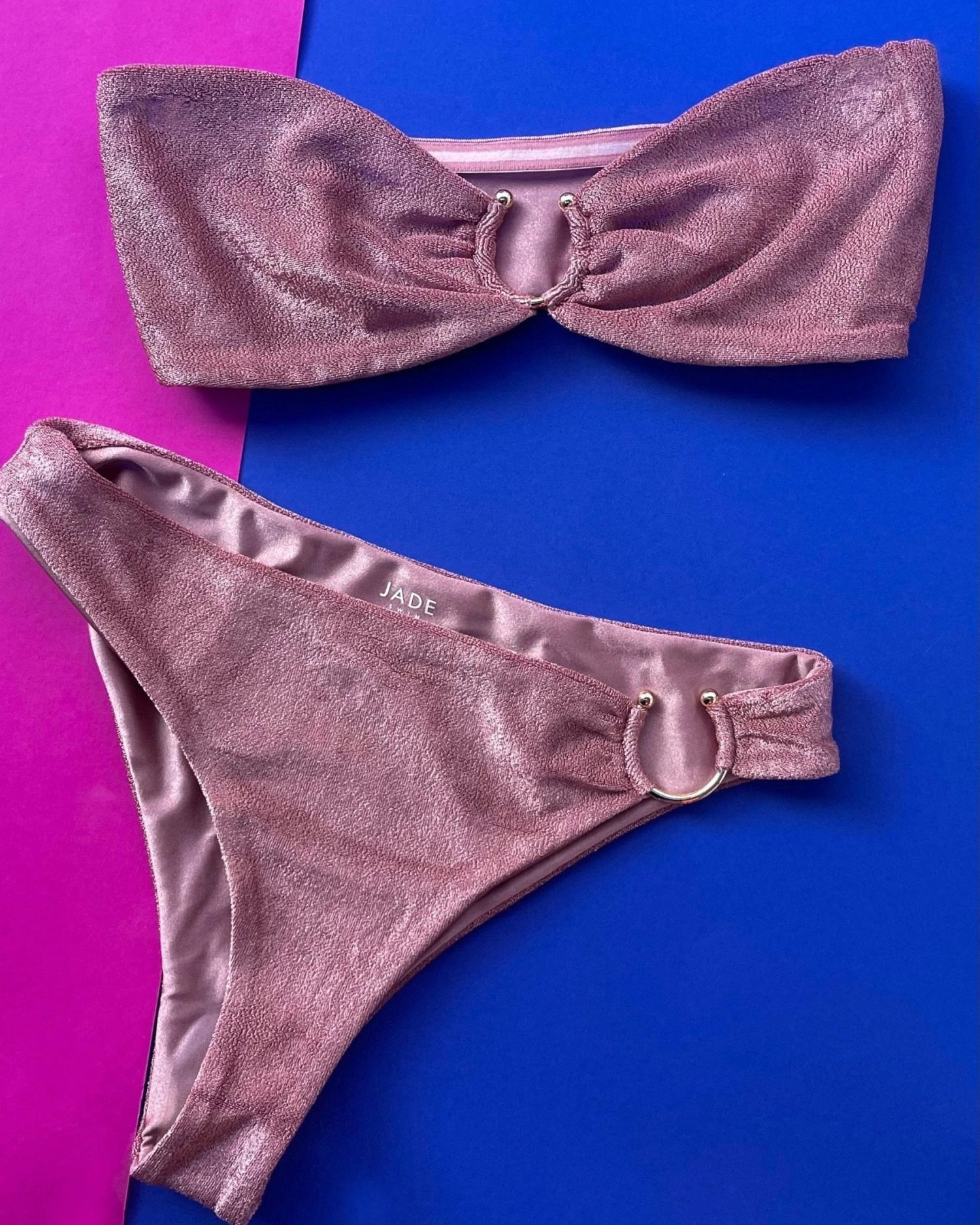 Jade Swim: Demi Bikini Bottom - Mauve Terry Jade Swim: Demi Bikini Bottom - Mauve Terry -Azaleas Nyc Store mauv 1