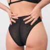 La Fille D'O: Savage High-Cut Brief - Black