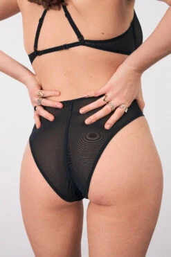 La Fille D'O: Savage High-Cut Brief - Black