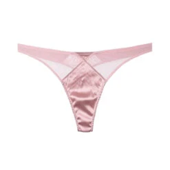 Fleur Du Mal: Satin Top Stitch Thong - Rose -Azaleas Nyc Store rosepinktopstitchthongflat1 2200x2200 crop center c63c11aa d547 40b3 b2a2 ad1f2728522a