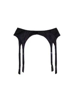 Fleur Du Mal: Satin Top Stitch Garter Belt - Black -Azaleas Nyc Store satingarterblackflat1 2200x2200 crop center 08ff0c46 2492 4a09 875c fc4e51495250
