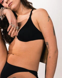 La Fille D'O: Precious Bikini Bottom - Black