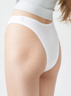 Hello Beautiful: French Cut Panty - White 5 Hello Beautiful: French Cut Panty - White -Azaleas Nyc Store sq frenchcut back