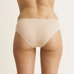 Skin: Organic Cotton Boyshort Brief - White -Azaleas Nyc Store sq skin BOY nude back