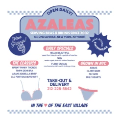 Azaleas: Limited Edition Tee -Azaleas Nyc Store tee artwork