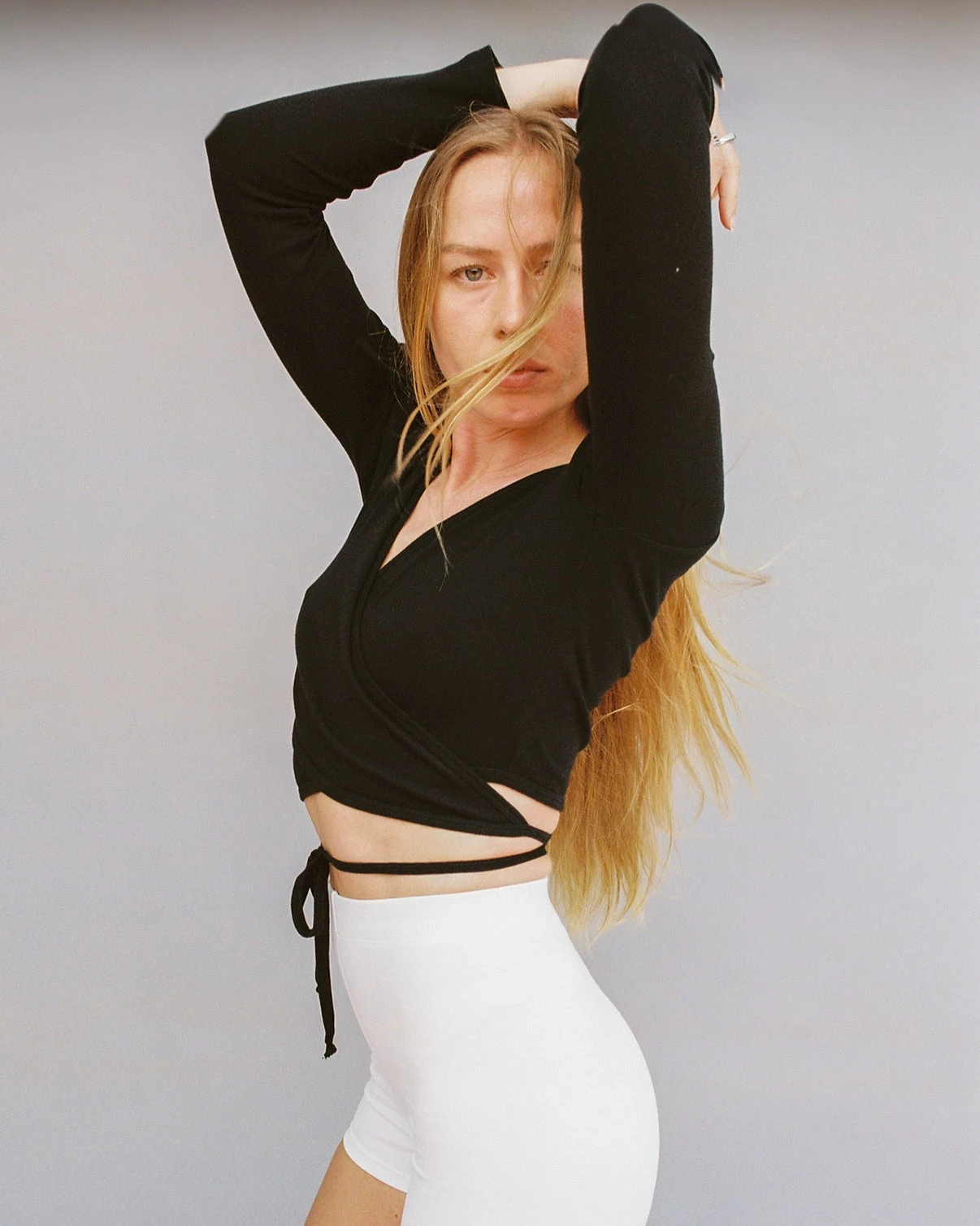 Gil Rodriguez: Sarita Wrap Top - Black Gil Rodriguez: Sarita Wrap Top - Black -Azaleas Nyc Store wrap top hot short 2 1206x1800 5cafafcc 4f58 444d a41e 65590804b943