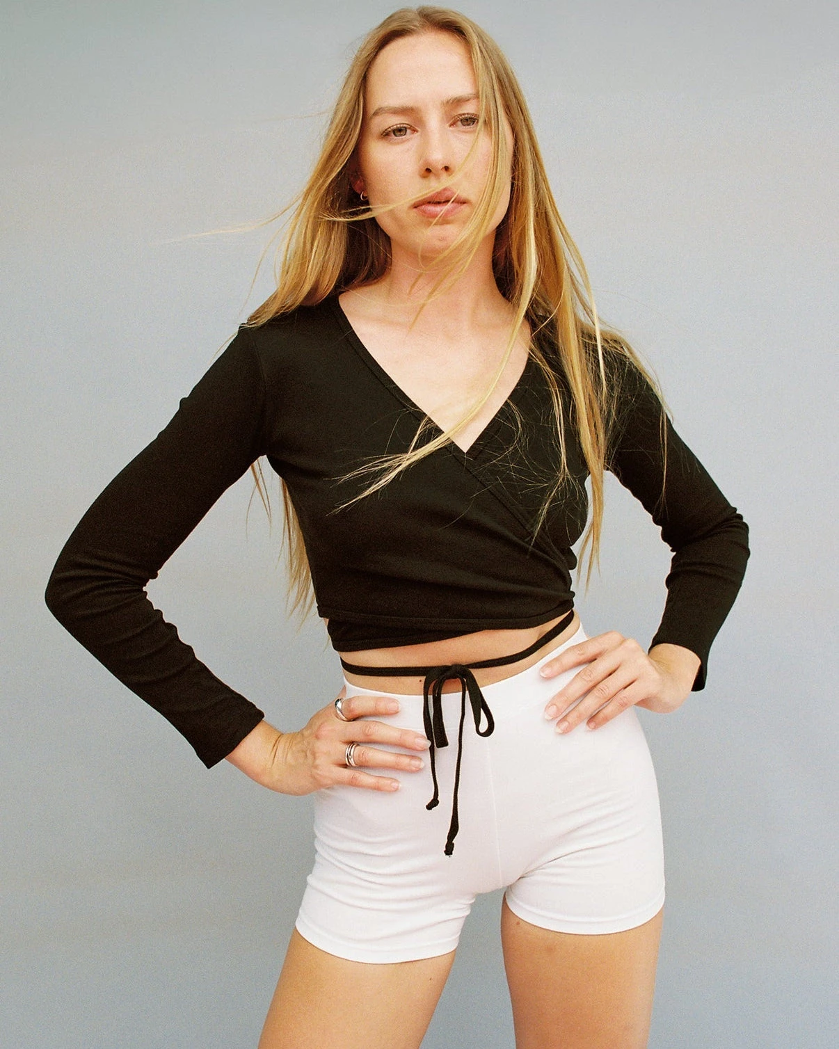 Gil Rodriguez: Sarita Wrap Top - Black Gil Rodriguez: Sarita Wrap Top - Black -Azaleas Nyc Store wrap top hot short 3 1206x1800 f4b65142 97cb 4388 b500 8d47e4758c6d