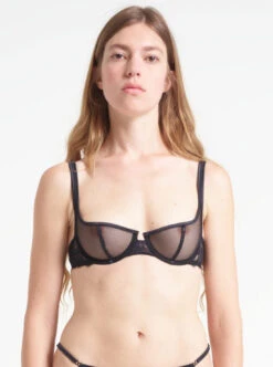 Yasmine Eslami: Annabelle Balcony Bra - Black -Azaleas Nyc Store ye18 annabelle balcony bra thong black ss24 albane68352 scaled 1