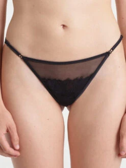 Yasmine Eslami: Annabelle Thong - Black -Azaleas Nyc Store ye19 annabelle thong ss24 iris69302 2048x1401 1