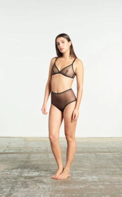 Yasmine Eslami: Jeanne High-Waisted Brief - Black -Azaleas Nyc Store ye43 jeanne soft bra and high waist panty black aw22 11 scaled 1